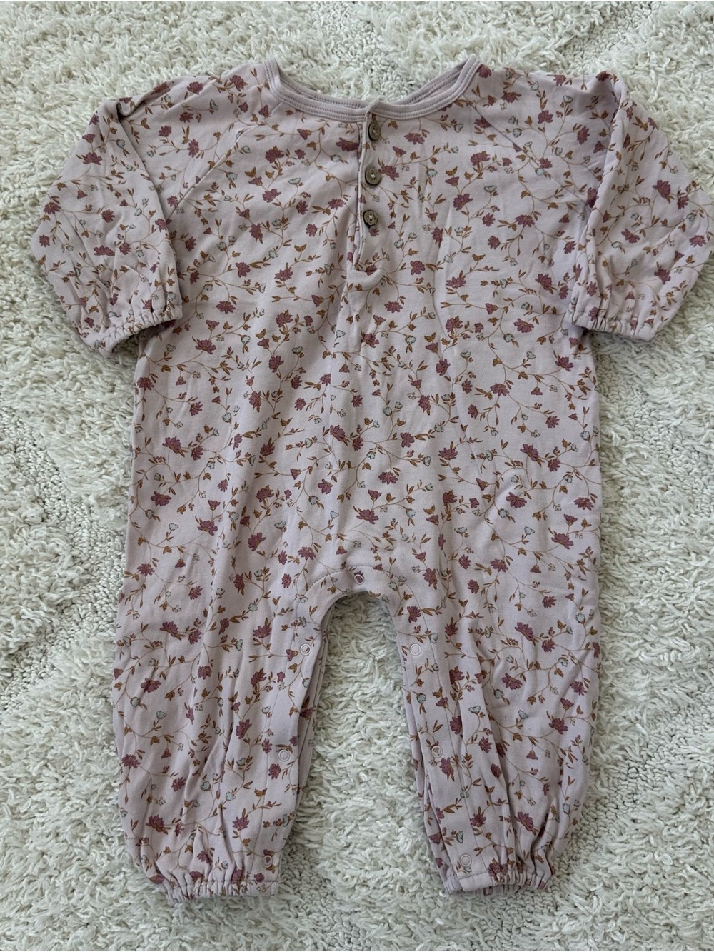 Quincy Mae Wildflower Henley Jumpsuit
